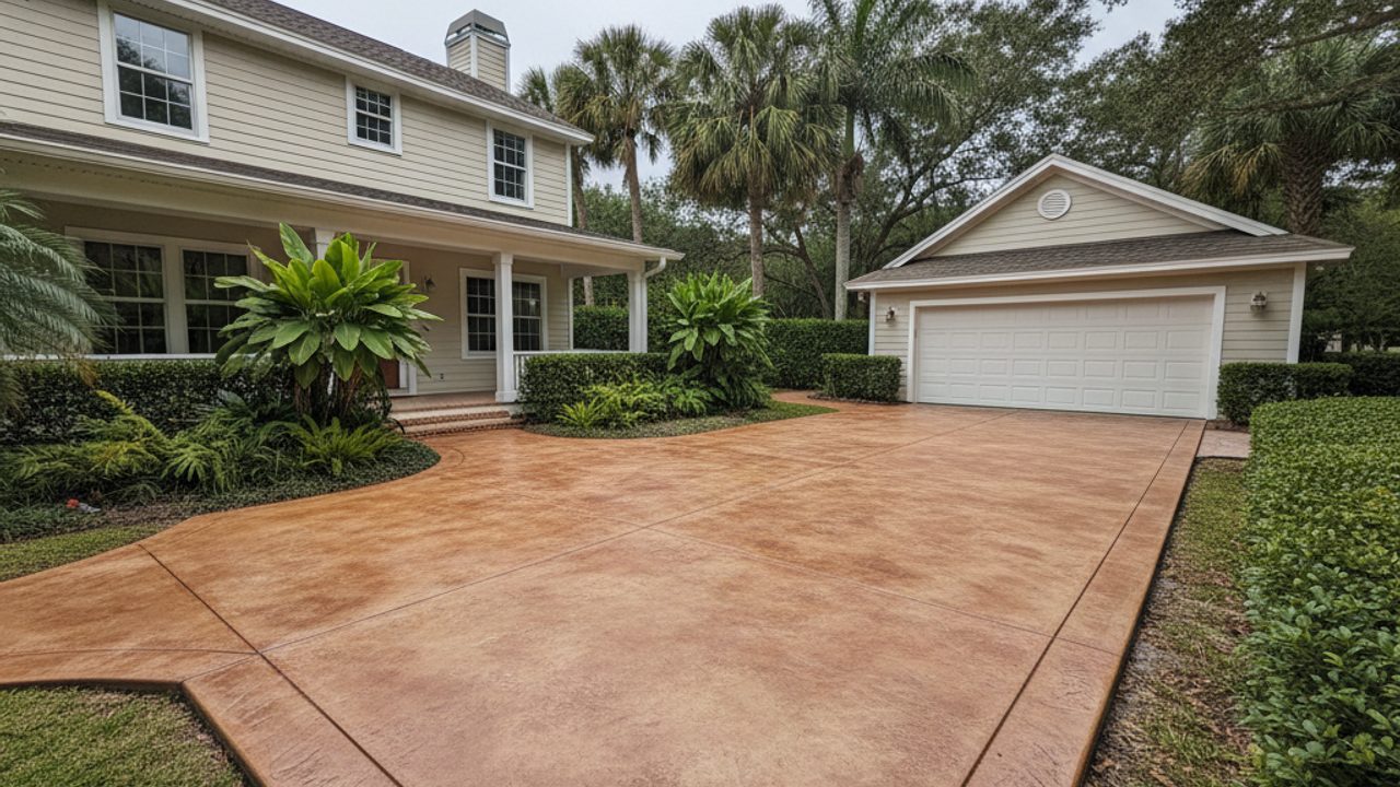 Exposed Aggregate Concrete completed by Summit Concrete Inc in Haughton, LA